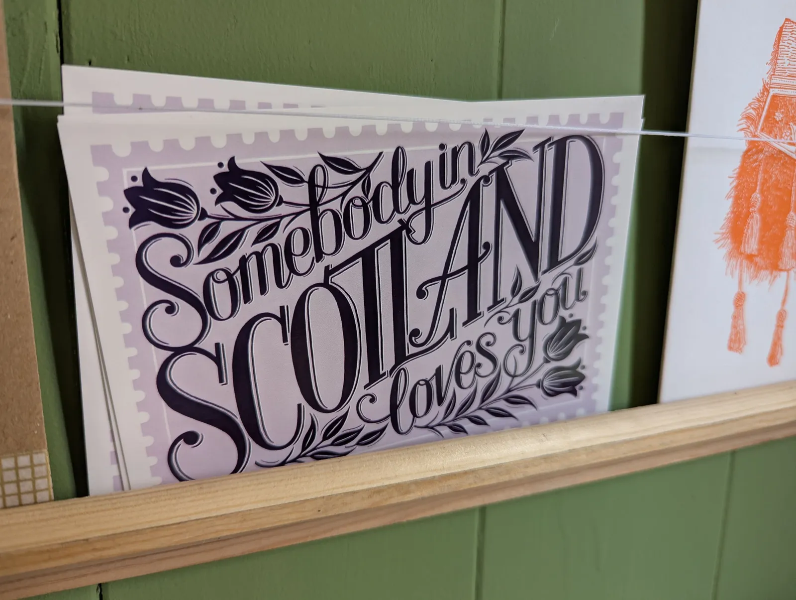 Somebody in Scotland loves you card