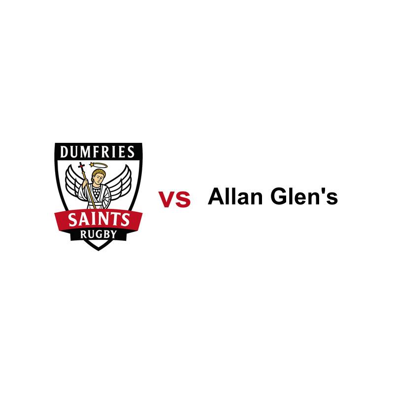 Dumfries Saints 2nd XV vs Allan Glen's