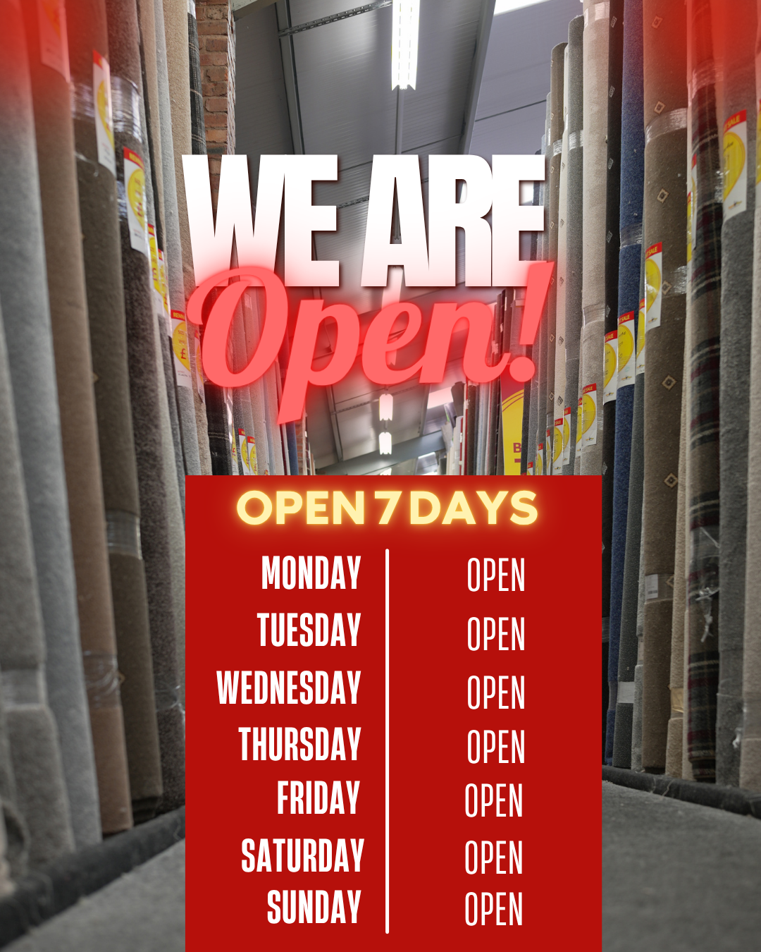 Open 7 days