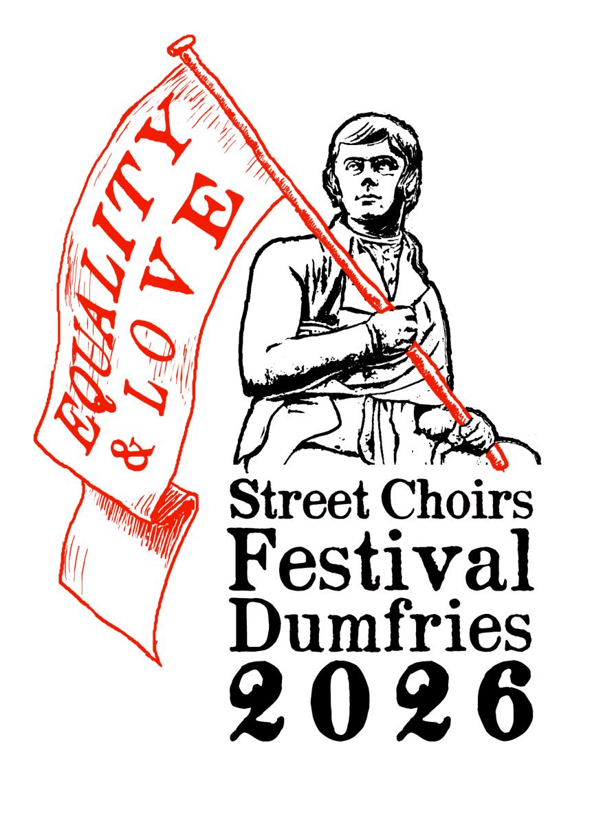 Choir busking in town centre