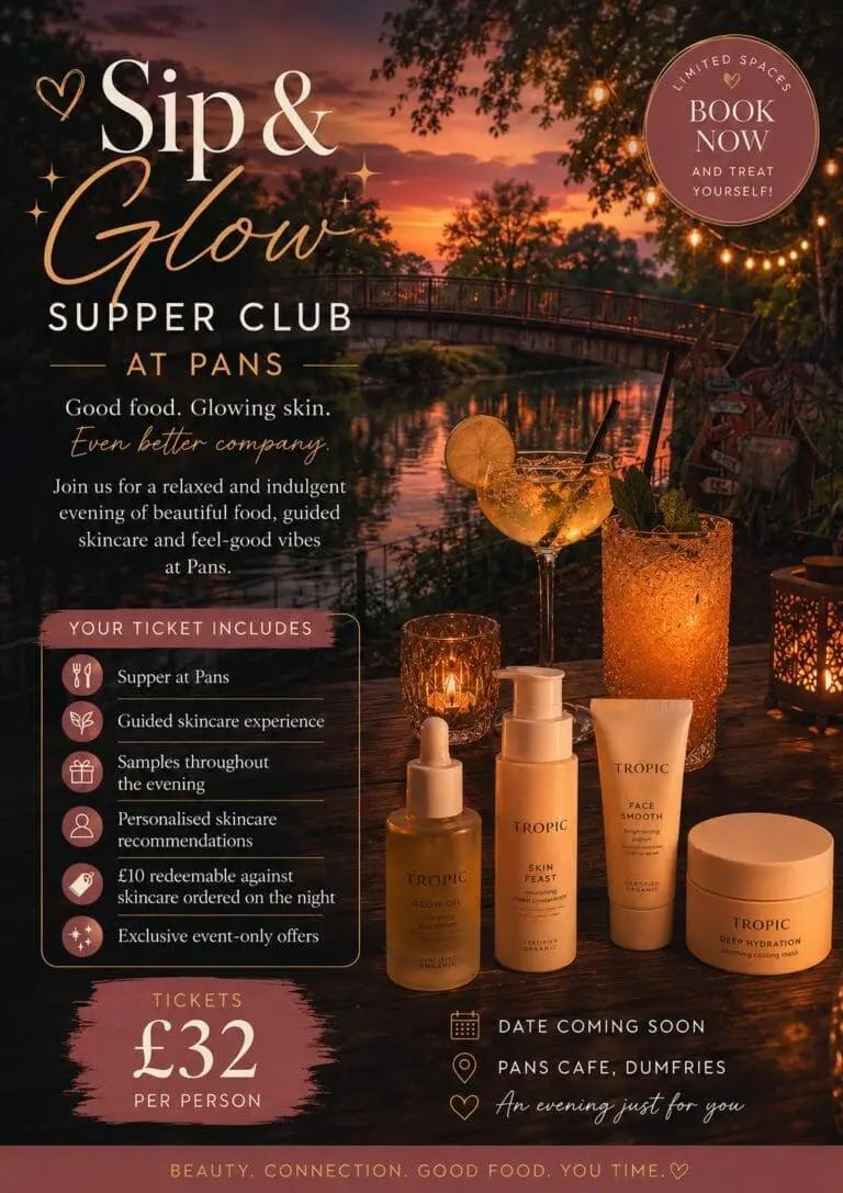 Sip and Glow Supper Club at Pan's