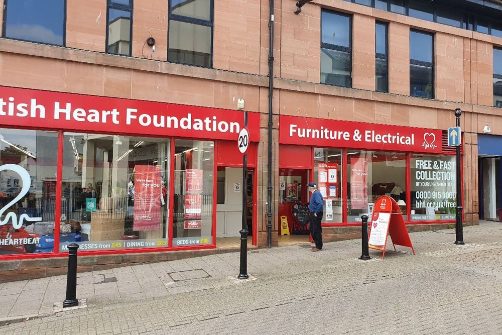 British Heart Foundation (Furniture) Love Dumfries Eat ♡ Shop